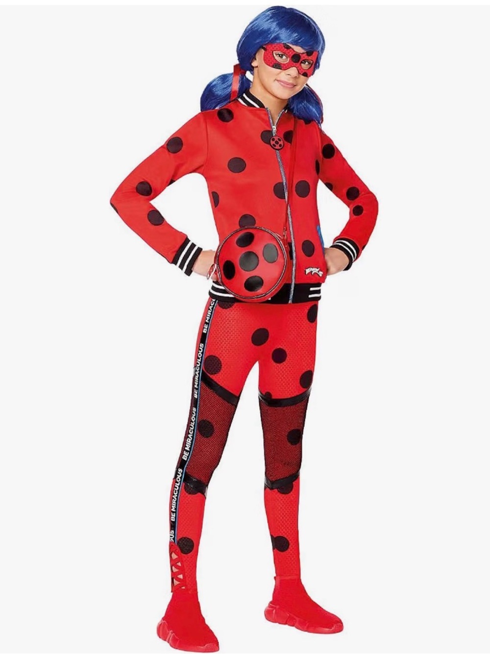 Spirit Halloween Miraculous Ladybug Tracksuit Costume Kids Size L Jacket Legging